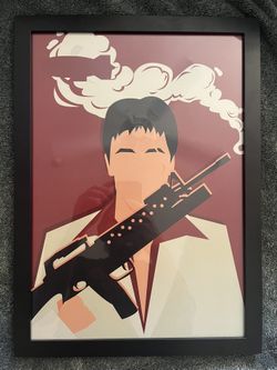 Scarface Art With Frame