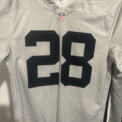 Nike Oakland Las Vegas Raiders Josh Jacobs #28 On Field Grey Jersey Men