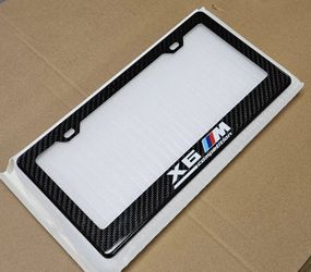BRAND NEW BMW X6 M COMPETITION 100% Real Carbon Fiber License Plate Frame Tag Cover Original 3K