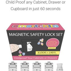 Magnetic Child Safety Locks (8 Locks + 2 Keys) Child Proof any Cabinet, Drawer or Cupboard in just 60 seconds. Baby Proofing, Child Safety Magnet Draw