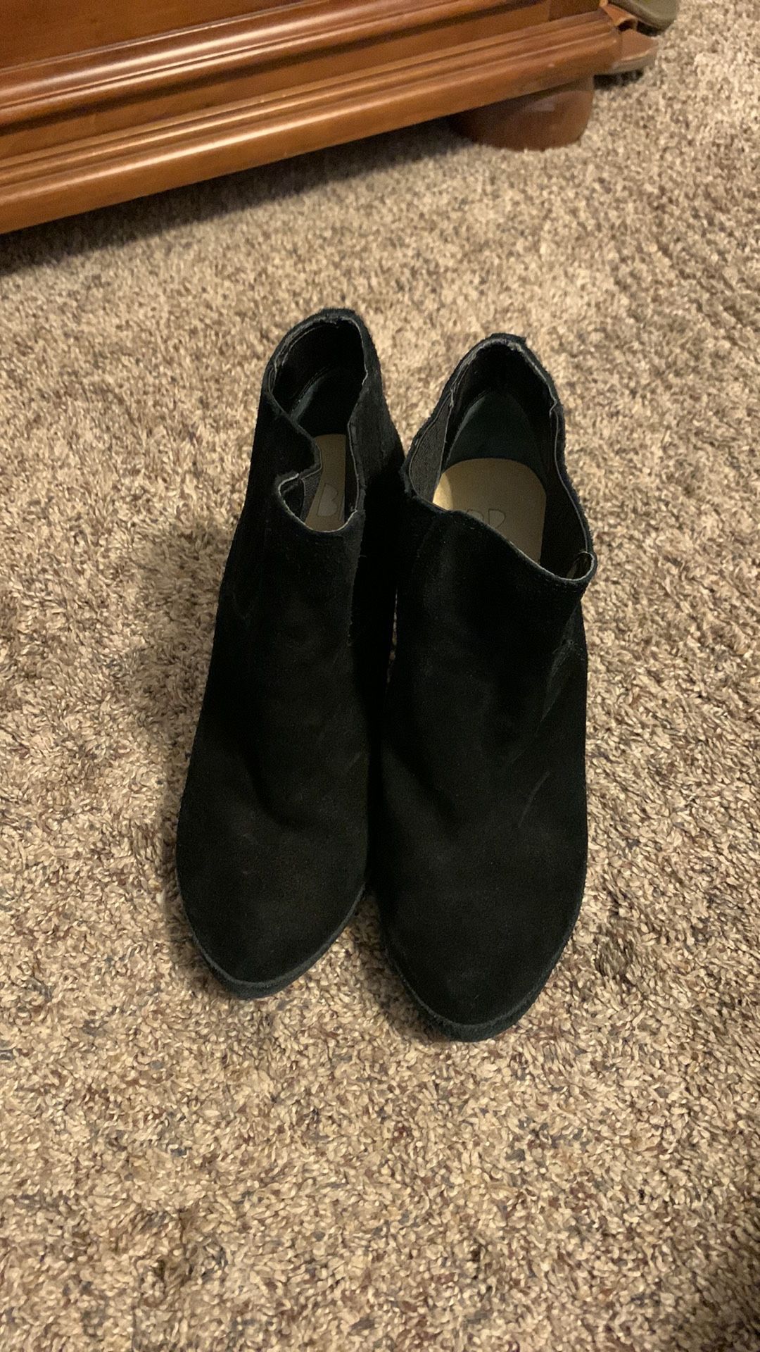 Black Suede Booties