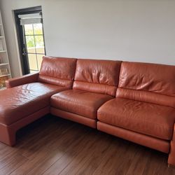 Three-Piece Leather Sofa