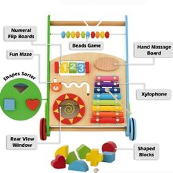 Kids’ Activity Toy – Wooden Push and Pull Learning Walker for Boys and Girls
2 missed part 