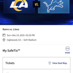 Selling Two Tickets To The Rams Vs Lions Game On December 14 2025. Selling Each Ticket For $200.