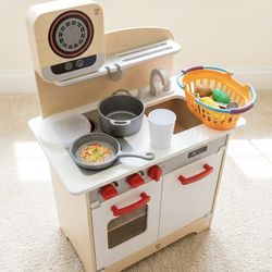 Wooden Kids Play Kitchen (Hape) – Accessories Included