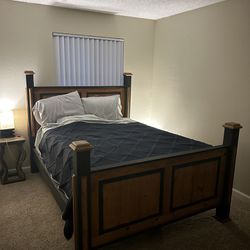 Wood Bed frame And Box