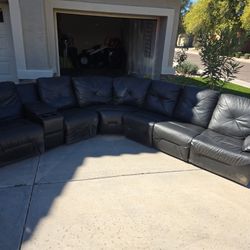 Black Leather Sofa Sectional that Reclines