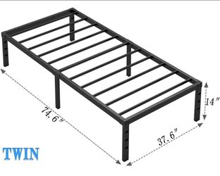 Twin- metal platform bed