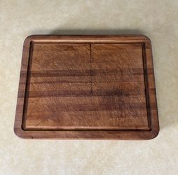 Solid Wood Cutting Board with Juice Groove