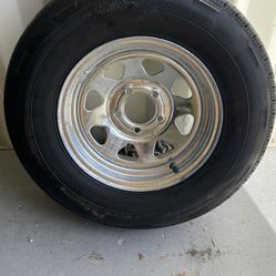 New 205-75-14inch  trailer tire With 5-lug galvanizedrims.$140/each