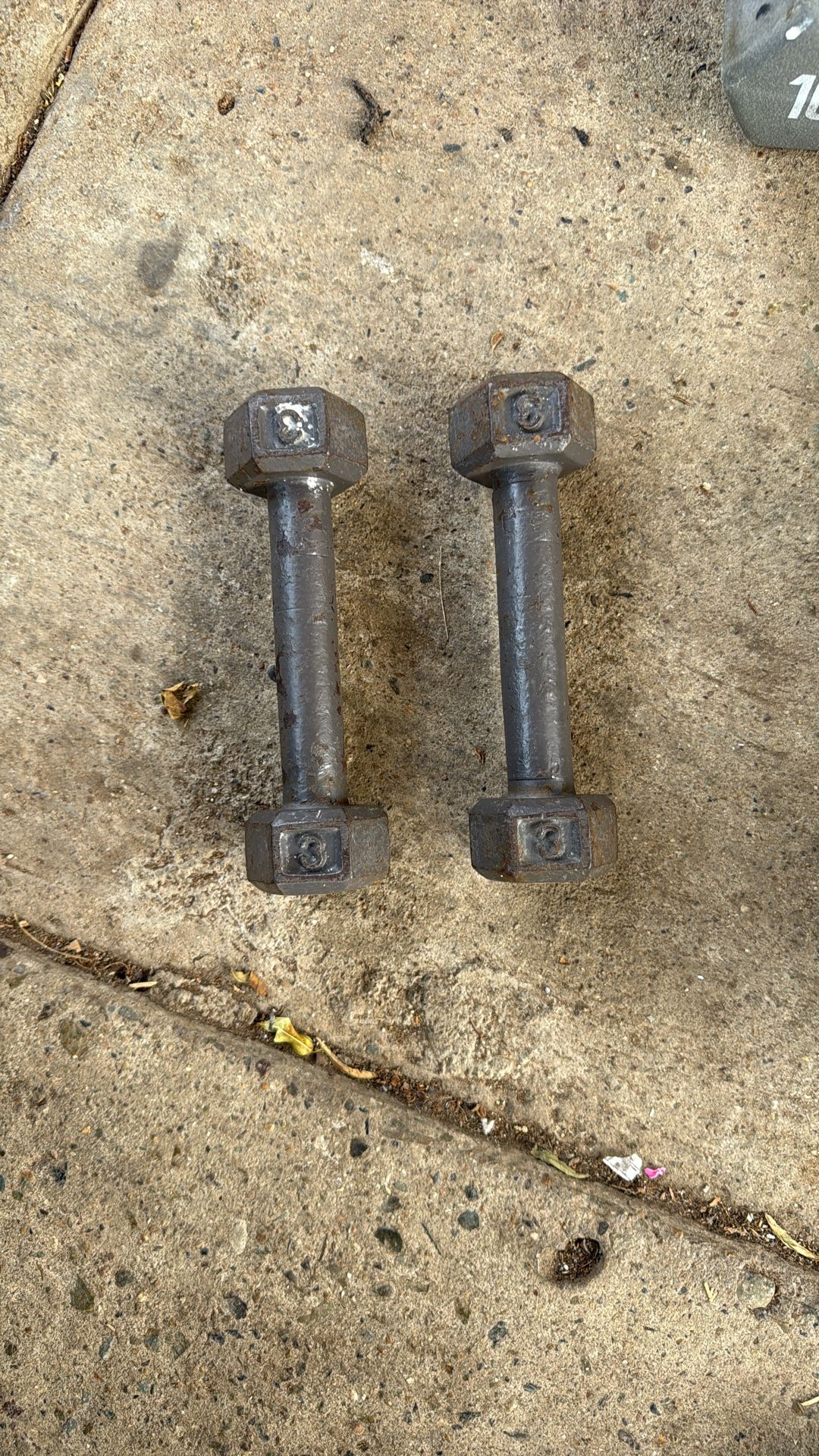 (2) 3 Pound Dumbbells