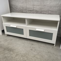 White ikea tv stand