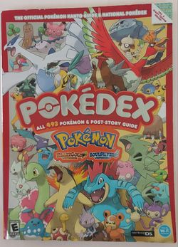 Pokemon HeartGold SoulSilver Pokedex Kanto Guide Official Nintendo DS w/  Poster