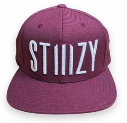 STIIIZY 3D Embroidered Snapback Hat - Maroon & Green Bottom 🍇 💨 🧢