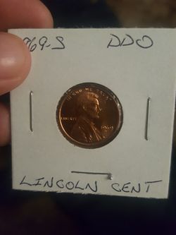 1969 S Lincoln cent double die