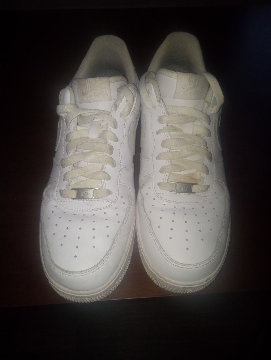 All White Nike Air Force 1's