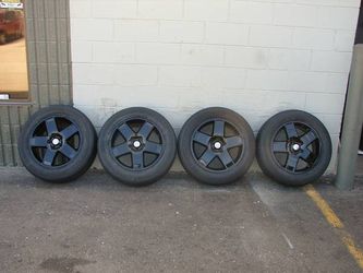 *** 18" DODGE CHRYSLER BLACK ALL WHEEL DRIVE RIMS AND TIRES ***
