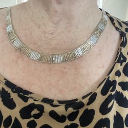 Vintage Sterling Silver Necklace From Italy