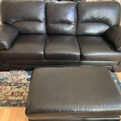 4 Piece Leather Sofa Set