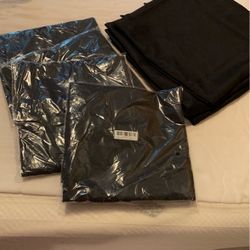 Black Polyester Square Tablecloth