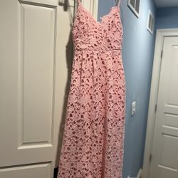 Pink Lace Summer Dress