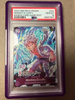 One Piece Card Game Luffy Promo PSA 10 w/ Guard
