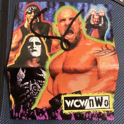 Vintage 1999 WCW NWO Goldberg Sting Hogan Birthday Present Bag Gift Rare Party