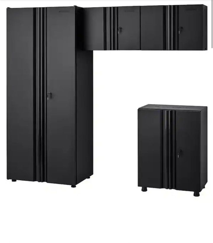 Husky
4-Piece Regular Duty Welded Steel Garage Storage System in Black