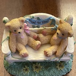 Cherished Teddies - Two Bears on Bench - Event Figurine CRT240
