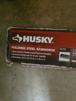 Husky steel folding sawhorse