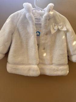 Newborn Girl Faux Fur Coat