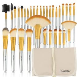 Makeup Brushes 32 Pieces, Champange 