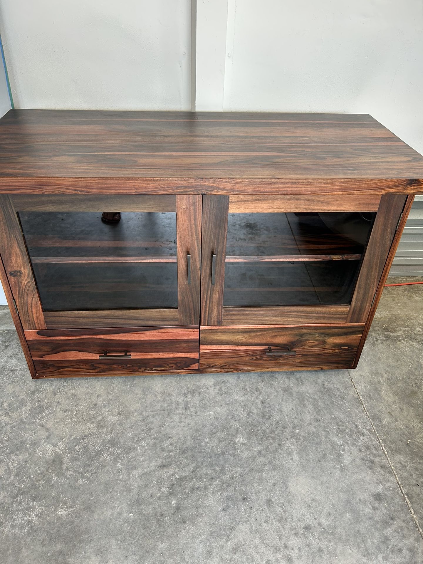 Custom Indian Rosewood Entertainment/TV Cabinet - Unique Piece!