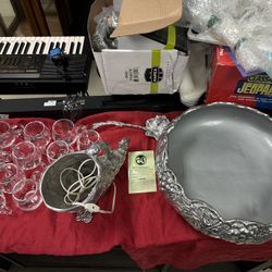 Arthur Court Punch Bowl Set