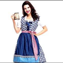 Women costume New size Large (just the dress has a different print check pictures)