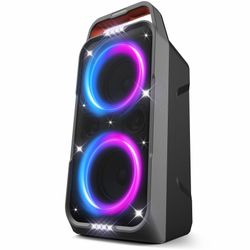 Foxdawn Portable Bluetooth Speaker: 240W Peak Powerful Loud Sound Deep Bass Wireless Boombox Large Subwoofer 15 Hours Battery Life Fast Charging with 