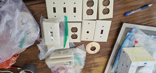 30+Assorted Electrical BEIGE Faceplates