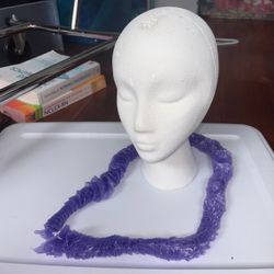 Purple Plastic Kids Lei Necklace
