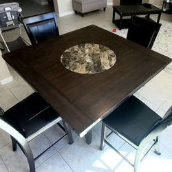 4 Chair Dining Table with Lazy Susan inset