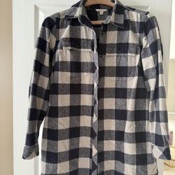 LL Bean Women's Signature Chamois Tunic Flannel 