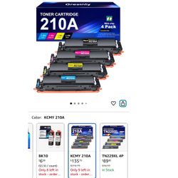 210A Toner Cartridges 4 Pack High Yield 210X Compatible for HP 210A 210 A Toner Cartridge Set with Chip Color Laserjet Pro MFP 4301fdw 4301fdn 4201dw 