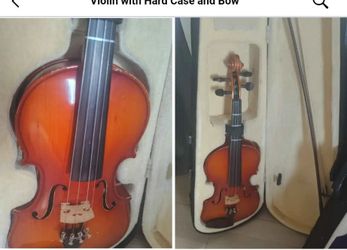 Violin with Hard Case and Bow