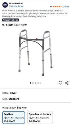 NEW Foldable Walker Adjustable Legs 350 LB Capacity