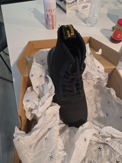 DR. Martens Black Lace-Up Combat Boot