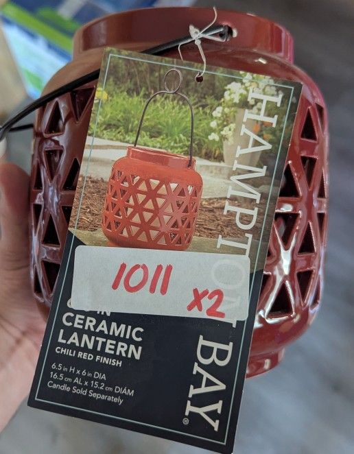 Ceramic Lantern Slightly Damaged