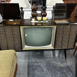 Vintage Television with Record Player 