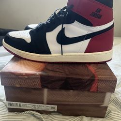 Mens Jordan 1 Black Toe Sz 13