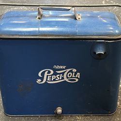 Vintage 1950’s Pepsi Cola Metal Cooler Ice Chest