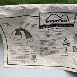 Used 2 Person Tent By Boulder creek 