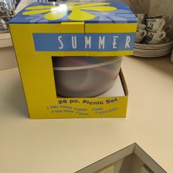 NEW PLASTIC DISH SET